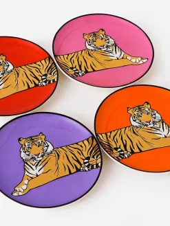 Posavasos de porcelana con oro Safari, 4 uds.