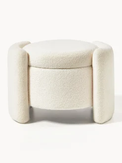 Puf de borreguillo con espacio de almacenaje Benji