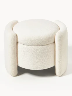 Puf de borreguillo con espacio de almacenaje Benji