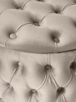 Puf de terciopelo Chiara, con espacio de almacenamiento