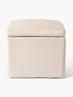Puf de terciopelo con espacio de almacenamiento Winou