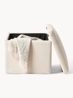 Puf de terciopelo con espacio de almacenamiento Winou