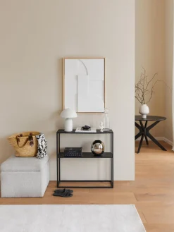 Puf en tejido bouclé con espacio de almacenamiento Winou