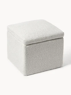 Puf en tejido bouclé con espacio de almacenamiento Winou