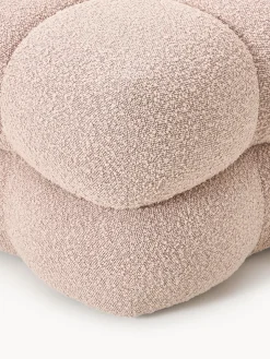 Puf en tejido bouclé Ellie