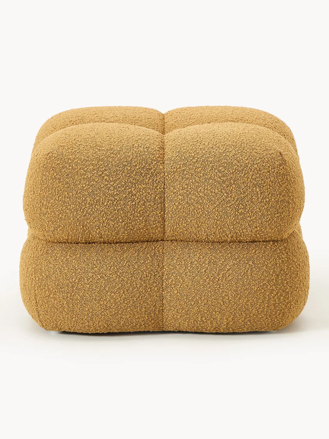 Puf en tejido bouclé Ellie