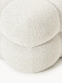 Puf en tejido bouclé Ellie