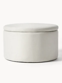 Puf grande tapizado con espacio de almacenamiento Alida