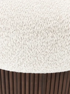 Puf grande tapizado en borreguillo bouclé con espacio de almacenamiento Nala