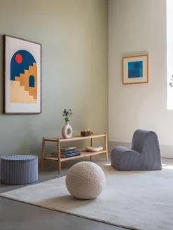 Puf infantil de pana Sugar, Ø 40 cm