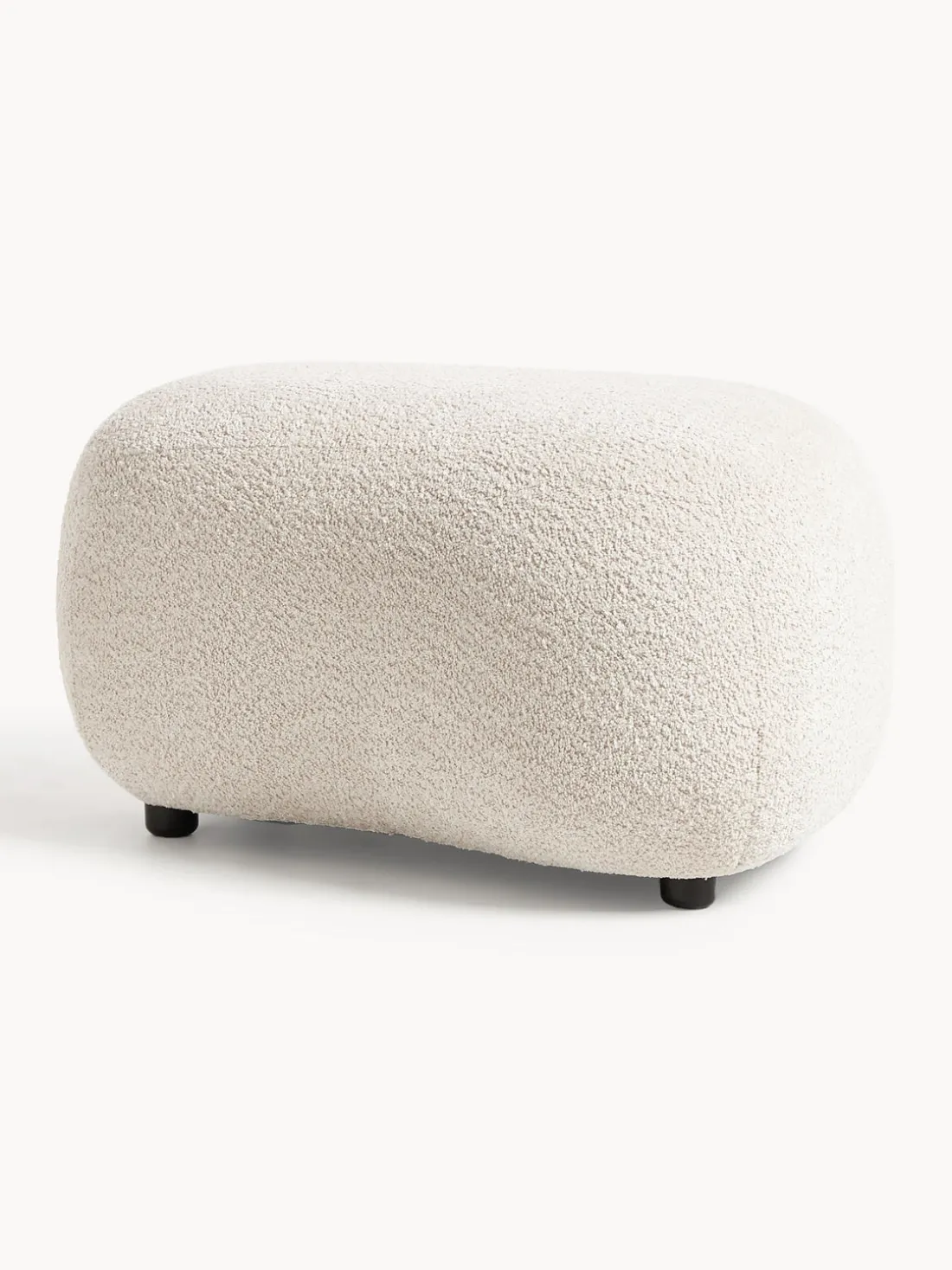 Puf reposapiés de borreguillo bouclé Alba