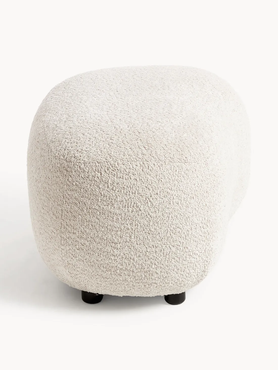 Puf reposapiés de borreguillo bouclé Alba