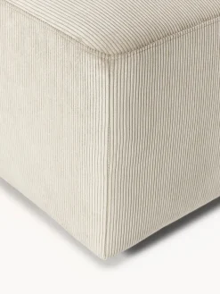 Puf reposapiés de pana grande Melva, 116 x 42 cm