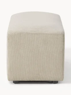 Puf reposapiés de pana Melva, An 99 x F 42 cm