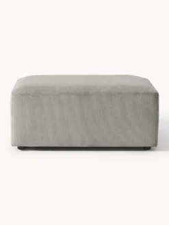 Puf reposapiés de pana Melva, An 99 x F 72 cm