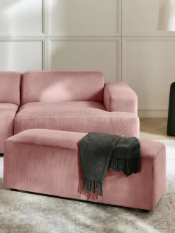 Puf reposapiés de pana Melva, An 99 x F 42 cm