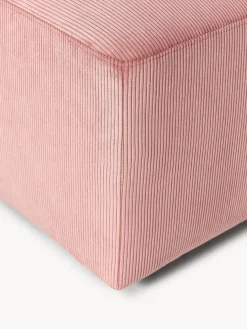 Puf reposapiés de pana Melva, An 99 x F 72 cm