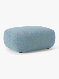 Puf reposapiés en tejido bouclé Sofia