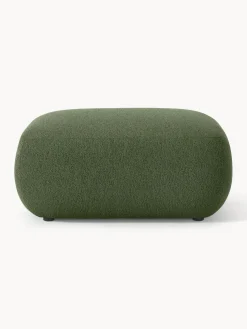 Puf reposapiés en tejido bouclé Sofia