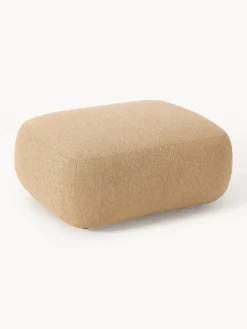 Puf reposapiés en tejido bouclé Sofia