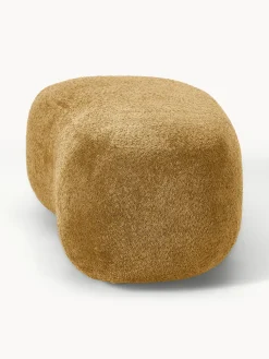 Puf reposapiés grande de borreguillo bouclé Alba