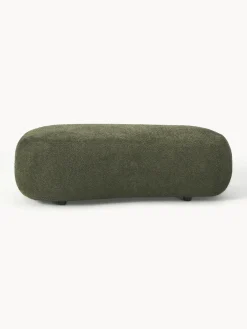 Puf reposapiés grande de borreguillo bouclé Alba