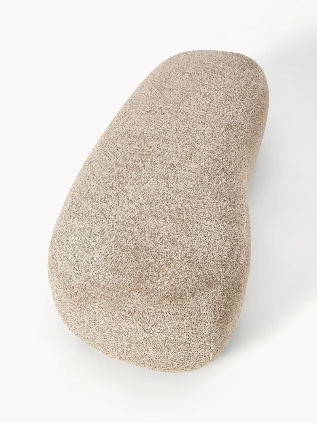 Puf reposapiés grande de borreguillo bouclé Alba