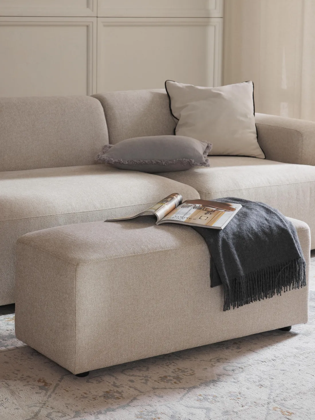 Puf reposapiés Melva, An 99 x F 42 cm