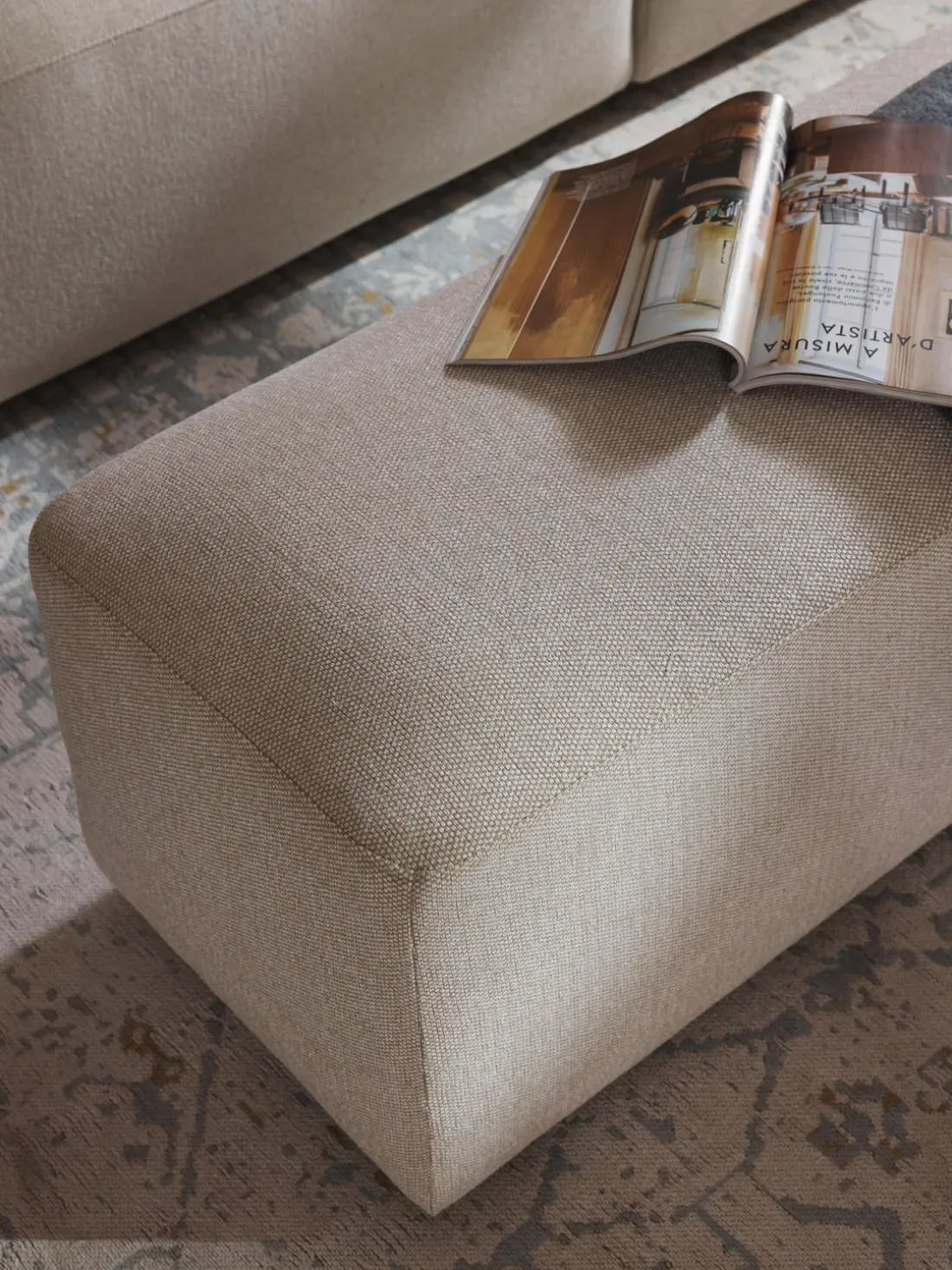 Puf reposapiés Melva, An 99 x F 42 cm