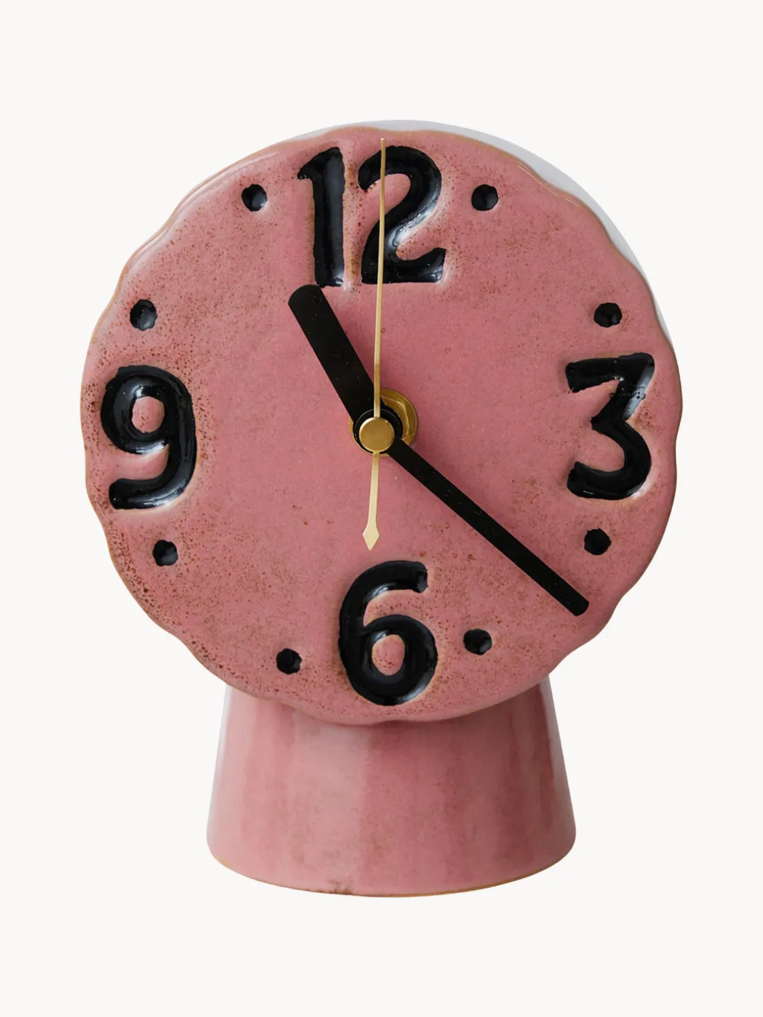 Reloj de mesa de cerámica pintado a mano Retro