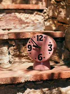 Reloj de mesa de cerámica pintado a mano Retro