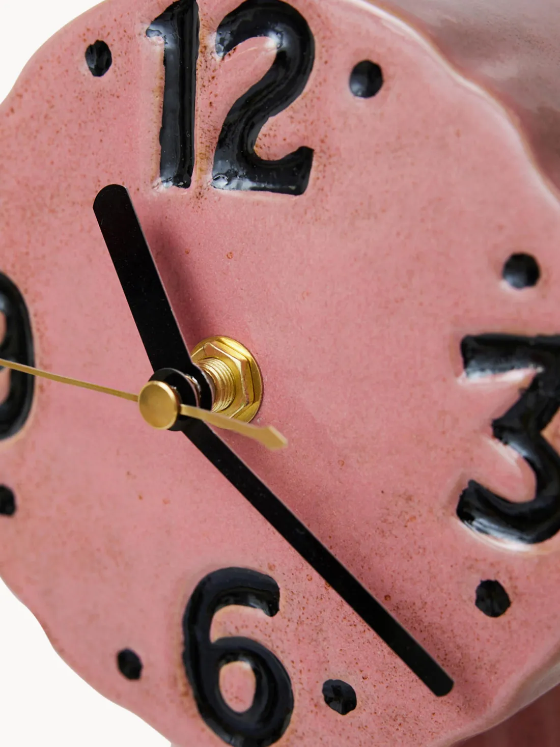 Reloj de mesa de cerámica pintado a mano Retro