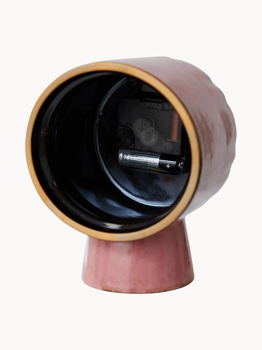 Reloj de mesa de cerámica pintado a mano Retro