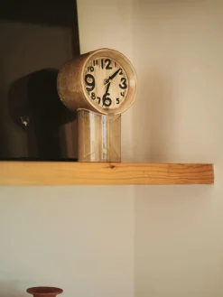 Reloj de mesa de cerámica pintado a mano Retro