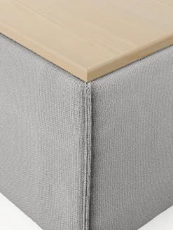 Reposapiés puf con espacio de almacenamiento Lennon