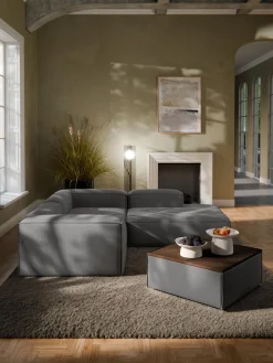 Reposapiés puf con espacio de almacenamiento Lennon