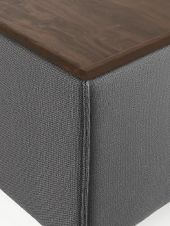 Reposapiés puf con espacio de almacenamiento Lennon