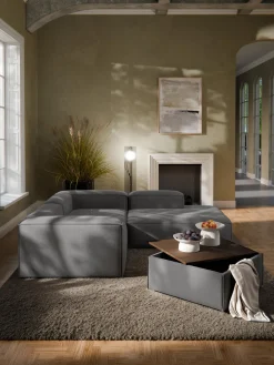 Reposapiés puf con espacio de almacenamiento Lennon