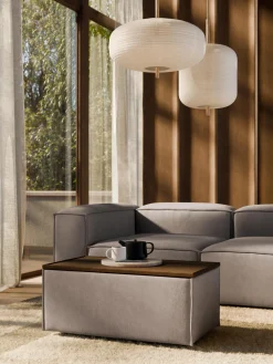 Reposapiés puf con espacio de almacenamiento Lennon