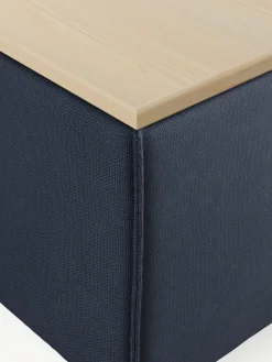 Reposapiés puf con espacio de almacenamiento Lennon