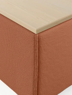 Reposapiés puf con espacio de almacenamiento Lennon