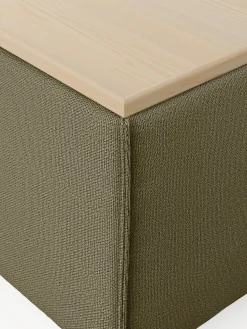 Reposapiés puf con espacio de almacenamiento Lennon