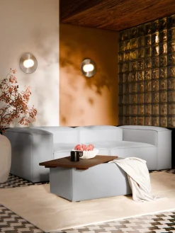 Reposapiés puf con espacio de almacenamiento Lennon