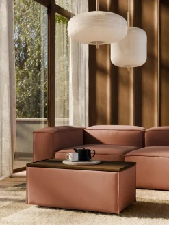 Reposapiés puf con espacio de almacenamiento Lennon