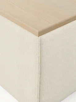 Reposapiés puf con espacio de almacenamiento Lennon