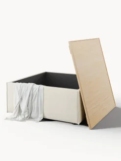 Reposapiés puf con espacio de almacenamiento Lennon