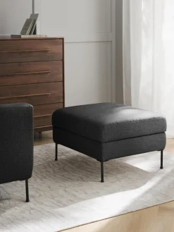 Reposapiés puf Cucita, con espacio de almacenamiento