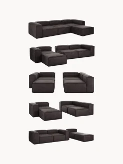 Reposapiés puf de cuero reciclado Lennon