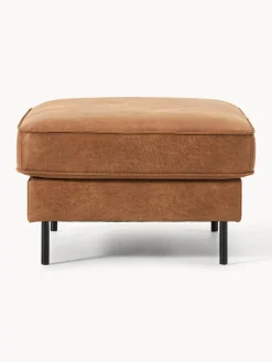 Reposapiés puf de cuero reciclado Hunter