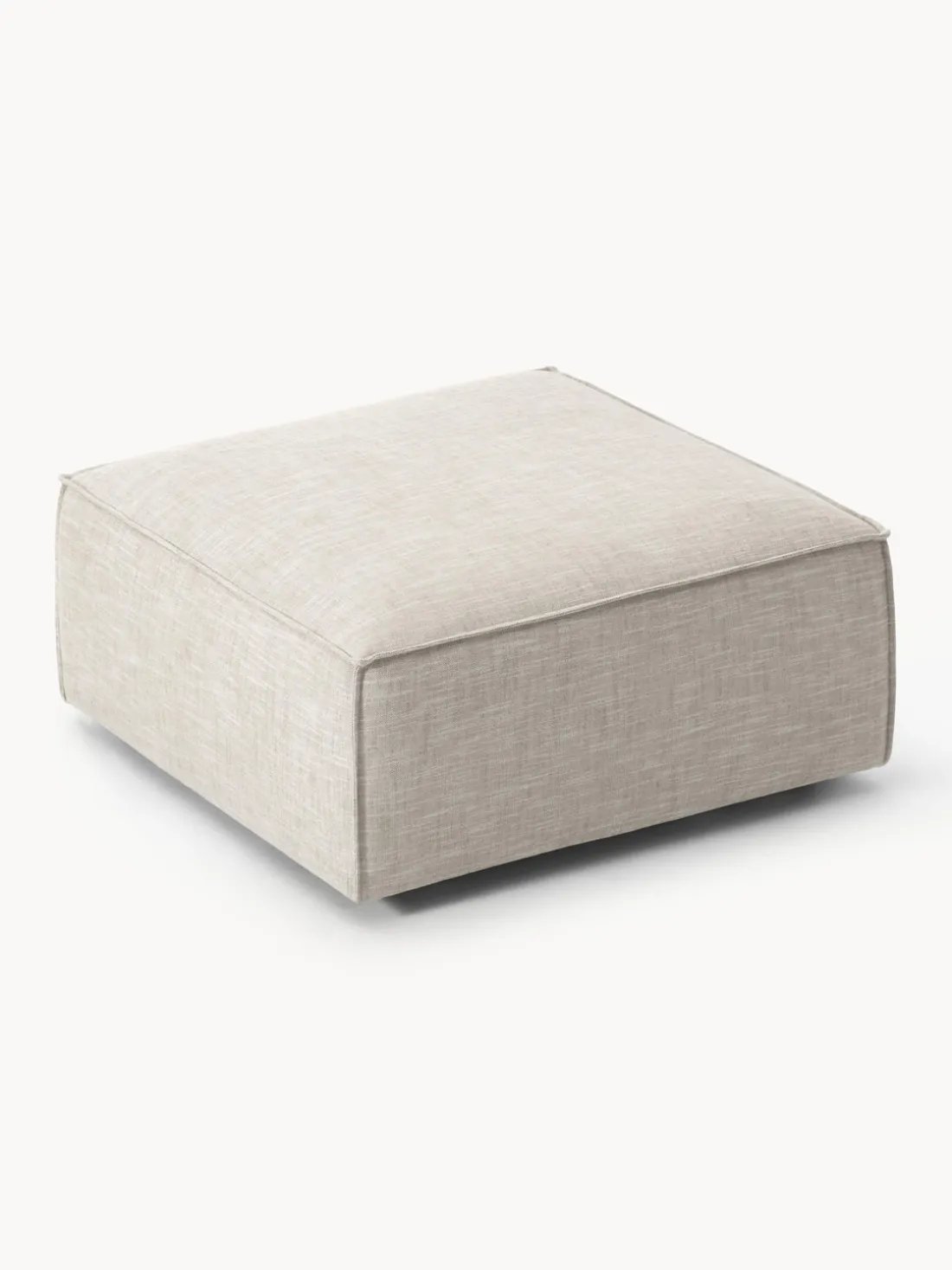 Reposapiés puf de mezcla de lino Lennon